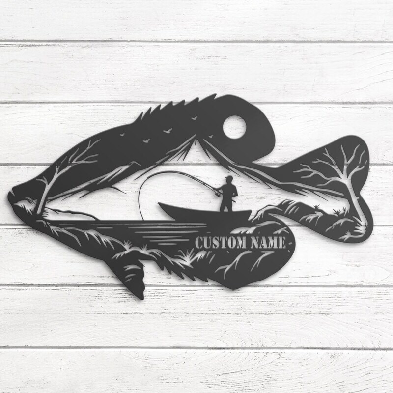 Ultimate Angler Dad LED Metal Sign - Personalized Crappie Art