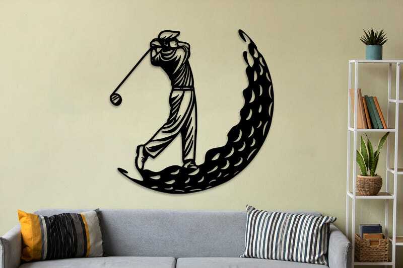 Elevate His Game - Personalized Dad Golf Metal Sign
