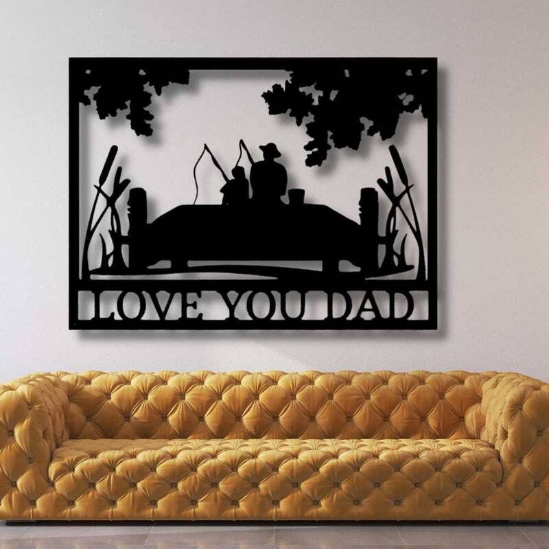 Personalized Dad Fishing Metal Sign - The Greatest Catch - Personalize Wall Art