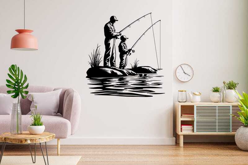 Treasured Fishing Bond Metal Sign for Dad & Son's Space