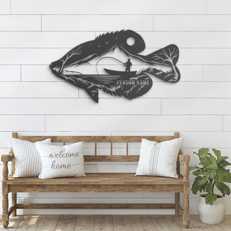 Ultimate Angler Dad LED Metal Sign - Personalized Crappie Art