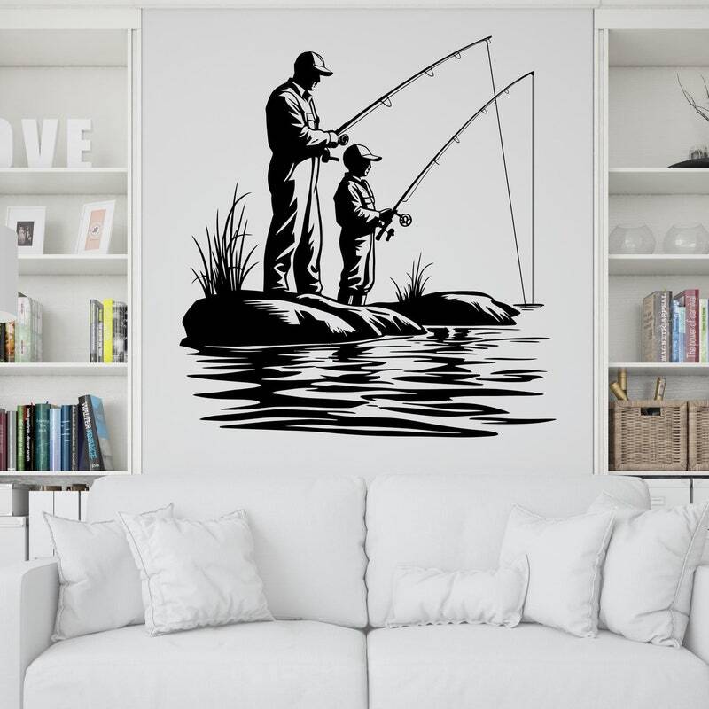Treasured Fishing Bond Metal Sign for Dad & Son's Space - Personalize Wall Art