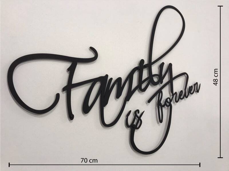 Cherish Family Forever - Heart Metal Wall Sign for Mom