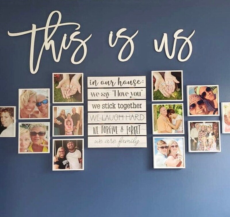Family's Story - "This Is Us" Farmhouse Gallery Metal Sign