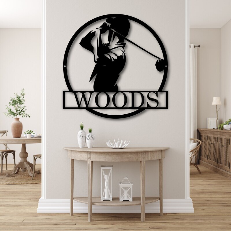Personalized Golfer's Metal Sign - Premium Outdoor Golf Decor