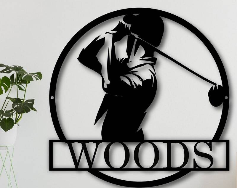 Personalized Golfer's Metal Sign - Premium Outdoor Golf Decor - Personalize Wall Art