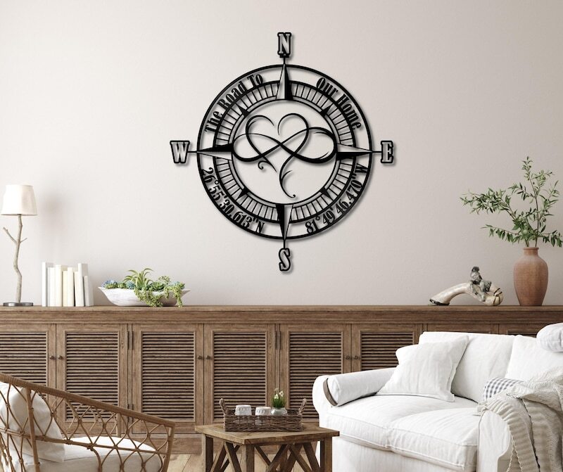 Guiding Love Infinity Heart Metal Sign for Your Family - Personalize Wall Art