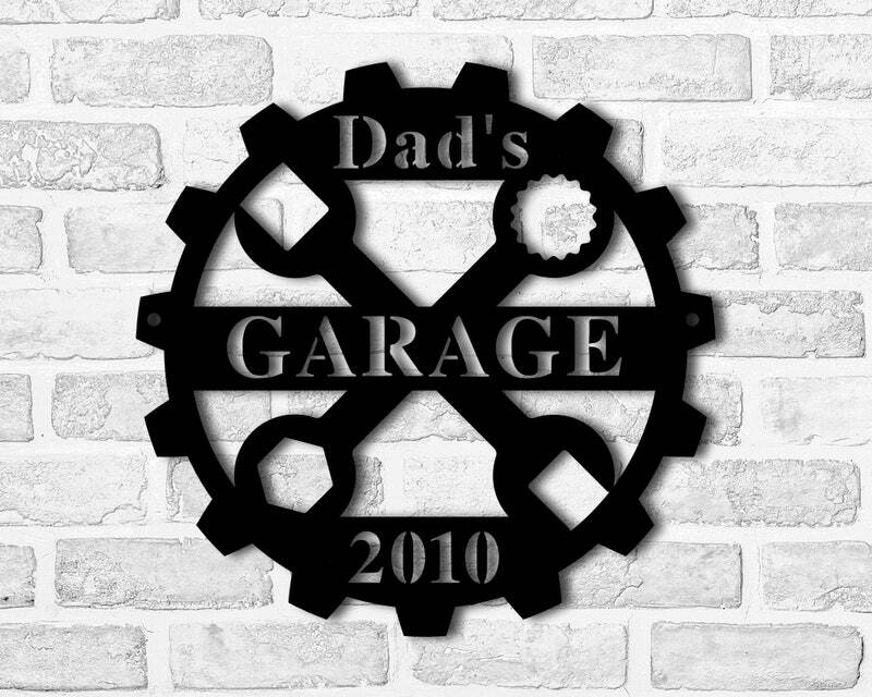 For the Man's Cave - Personalized Workshop Metal Sign Gift
