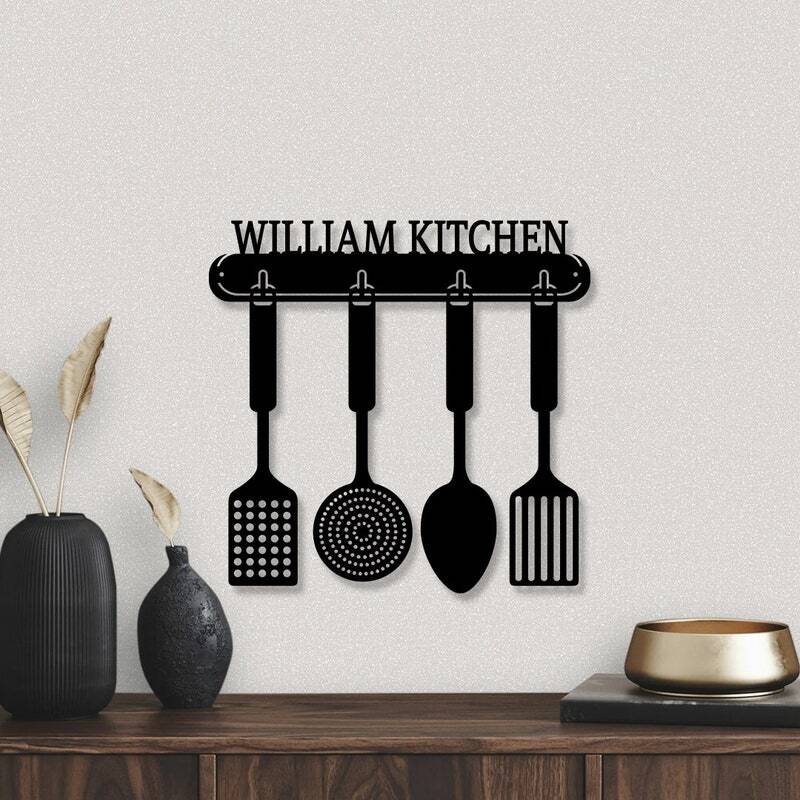 Glowing Personalized Chef Metal Sign with LED for Kitchen Decor