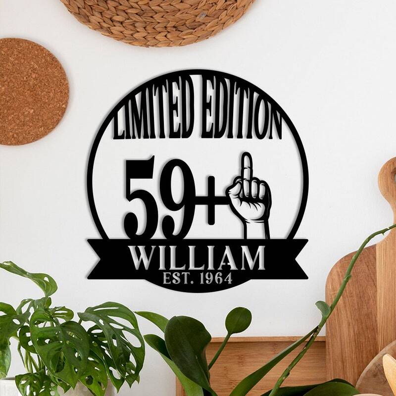 Custom LED Metal Sign - 60th Birthday Gift for Husband or Dad