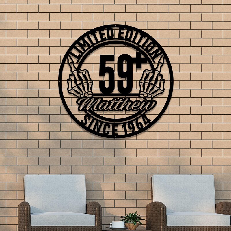 Lighted 60th Birthday Metal Sign for Dad's Special Day
