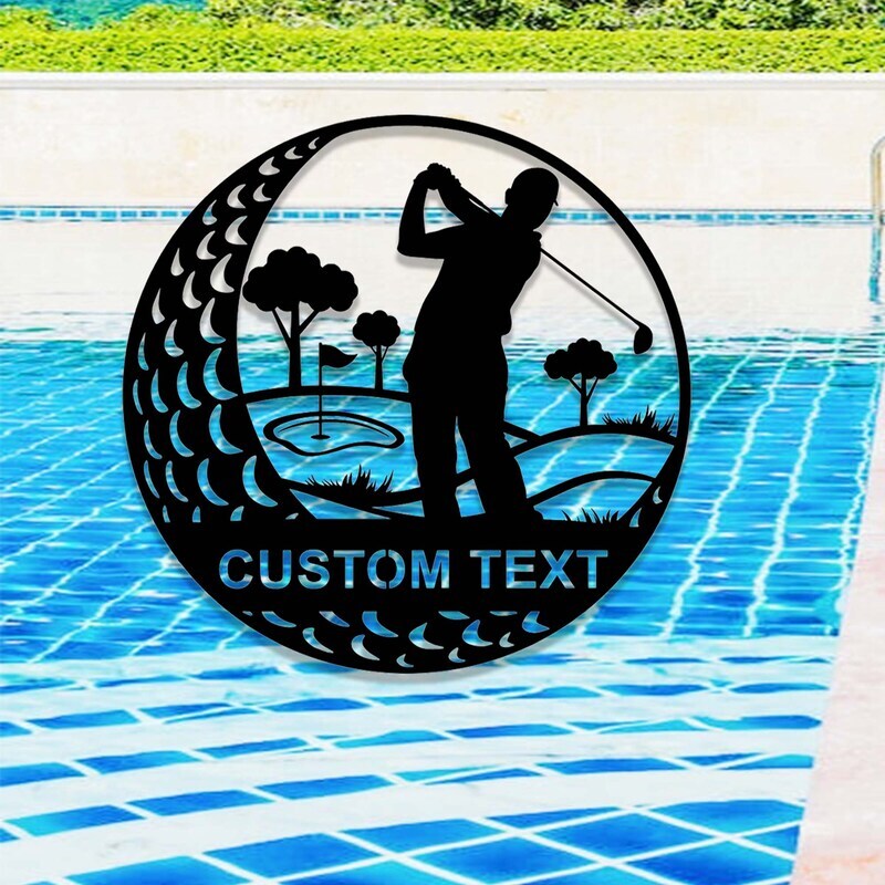 19th Hole Haven - Custom Golfer's Metal Sign for Man Cave