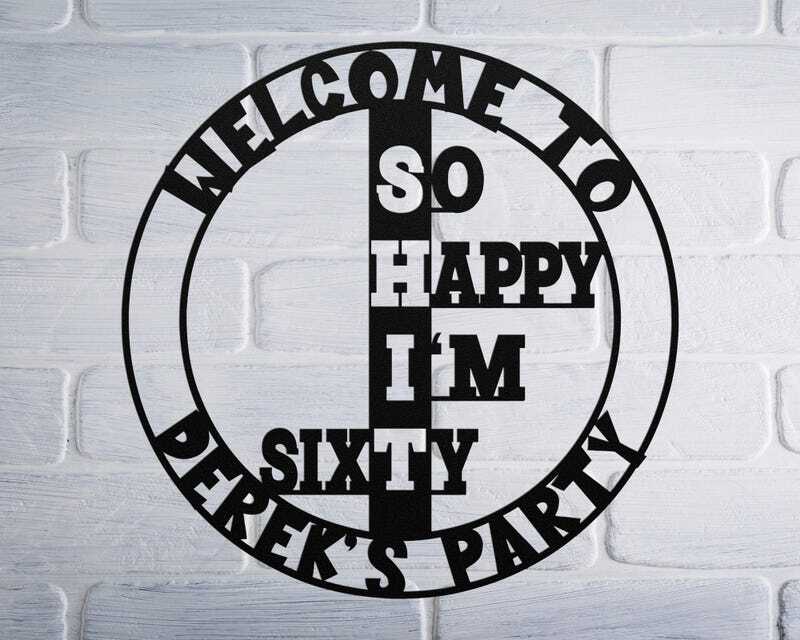 Celebrate Dad's 60th - Funny Custom Metal Sign for Birthday - Personalize Wall Art