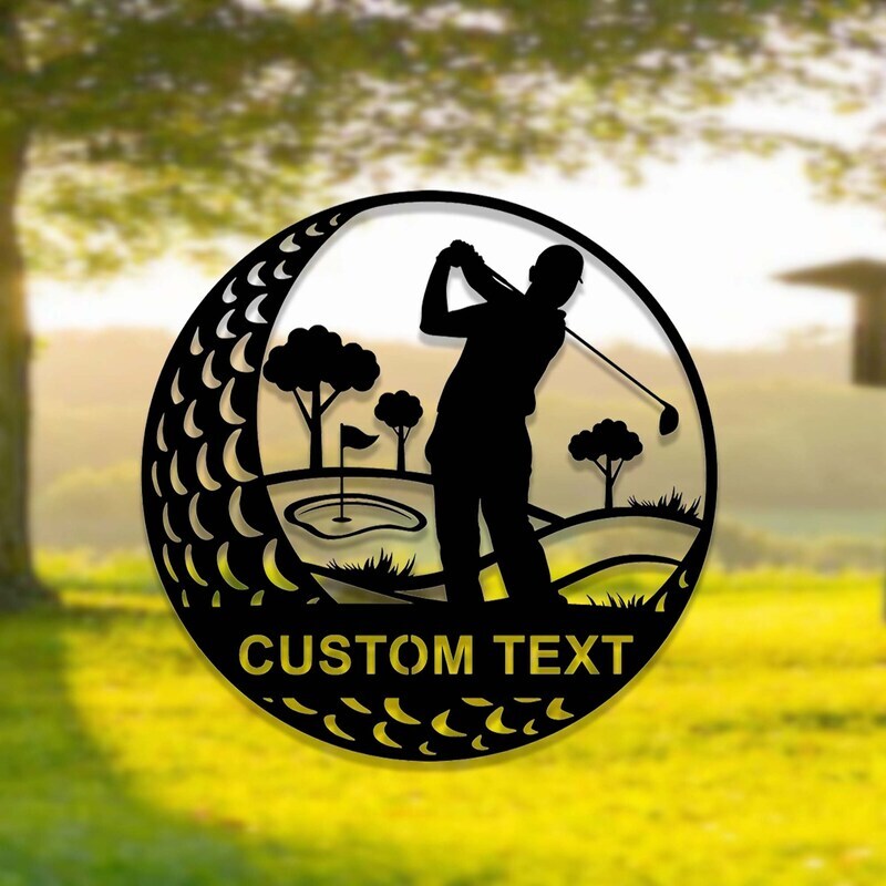 19th Hole Haven - Custom Golfer's Metal Sign for Man Cave - Personalize Wall Art