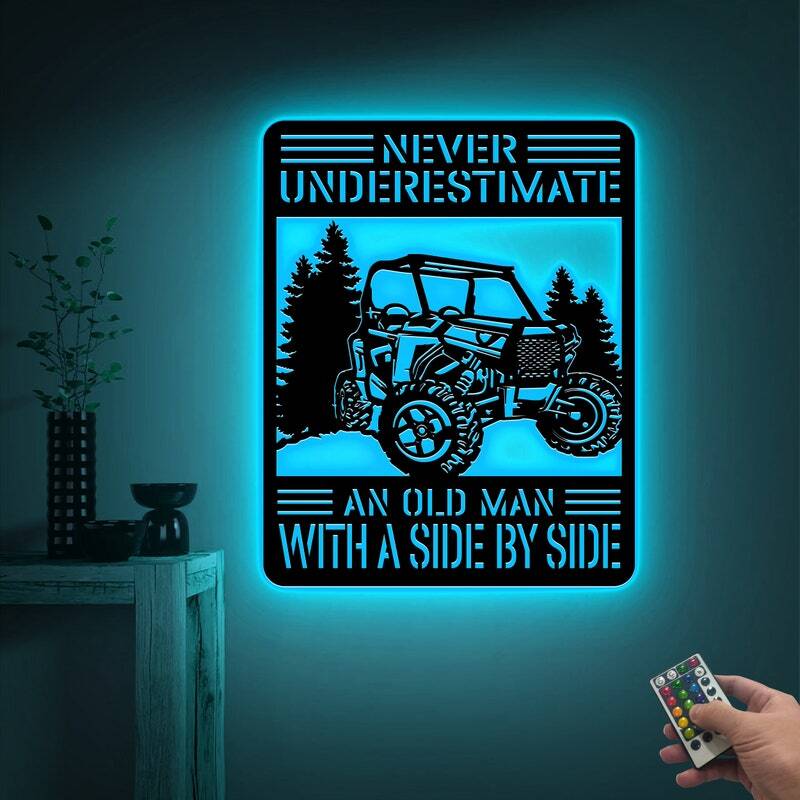 UTV Rider Warning! Metal Sign Art for the Old Man's Man Cave