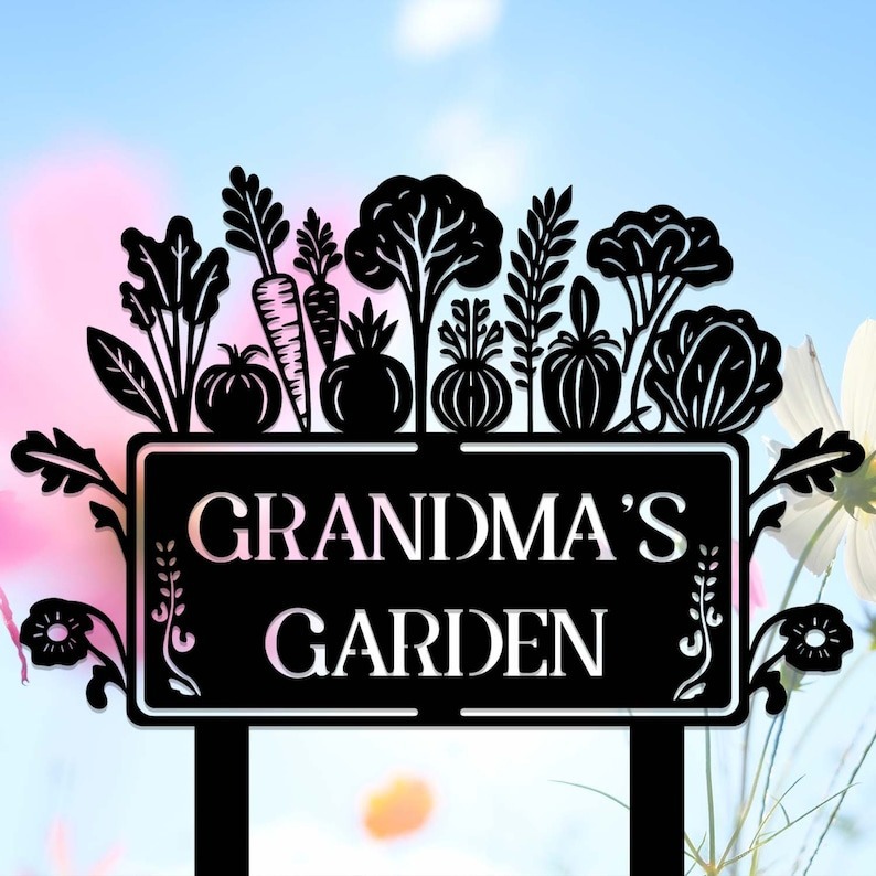 Heartfelt Garden Gift - Custom Vegetable Stake Metal Sign