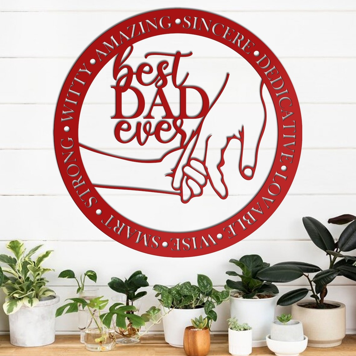 Cherish Your Dad - Personalized "Best Ever" Metal Sign Gift