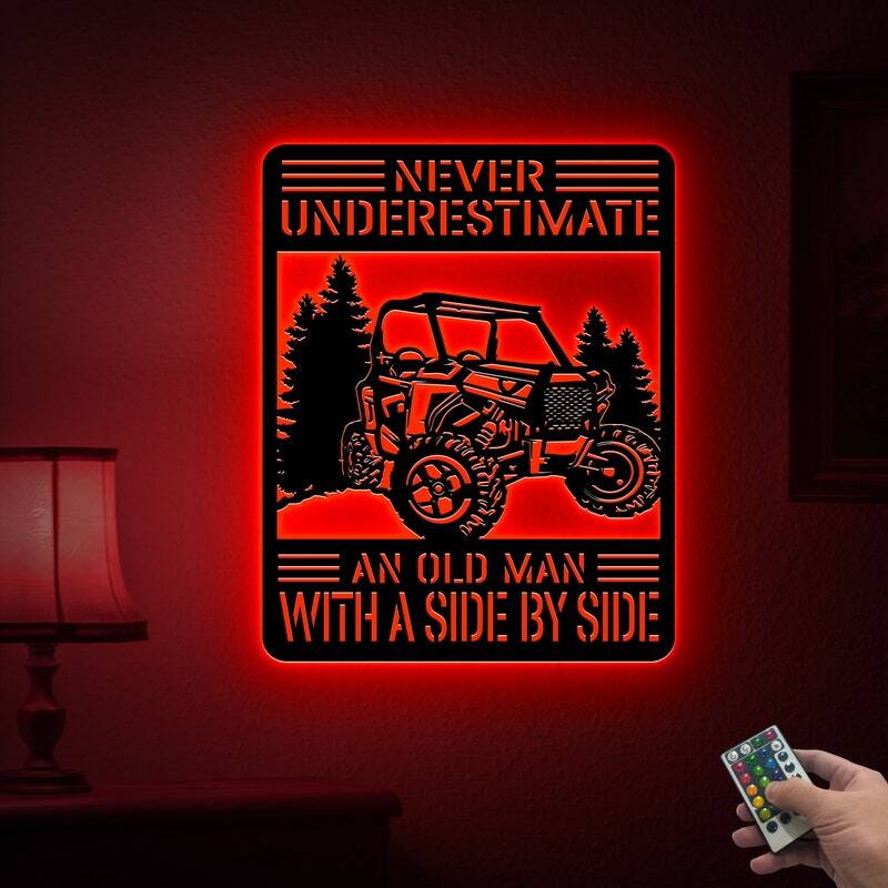 UTV Rider Warning! Metal Sign Art for the Old Man's Man Cave