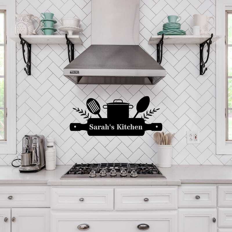 Welcome Home - Custom Metal Kitchen Sign for Your Backsplash
