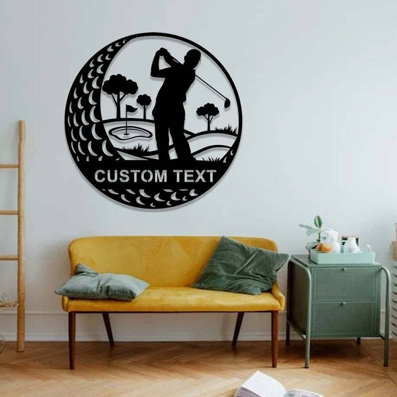 19th Hole Haven - Custom Golfer's Metal Sign for Man Cave