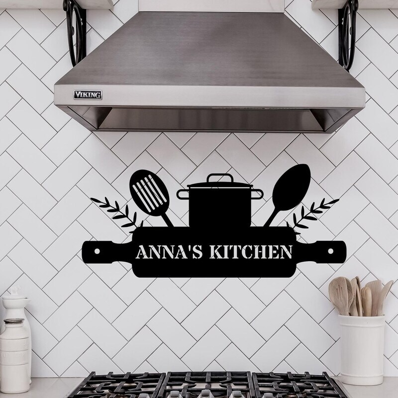 Welcome Home - Custom Metal Kitchen Sign for Your Backsplash - Personalize Wall Art