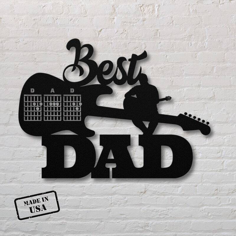 Amplifier of Love - Personalized Guitar Metal Sign for Dad - Personalize Wall Art