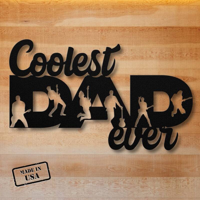 Gift Your Dad a Personalized Metal Guitar Sign for His Music Room