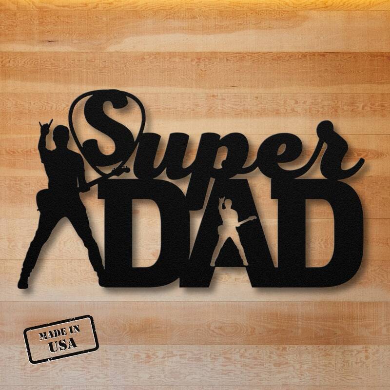 The Guitar Legend's Personalized Metal Sign Gift for Dad
