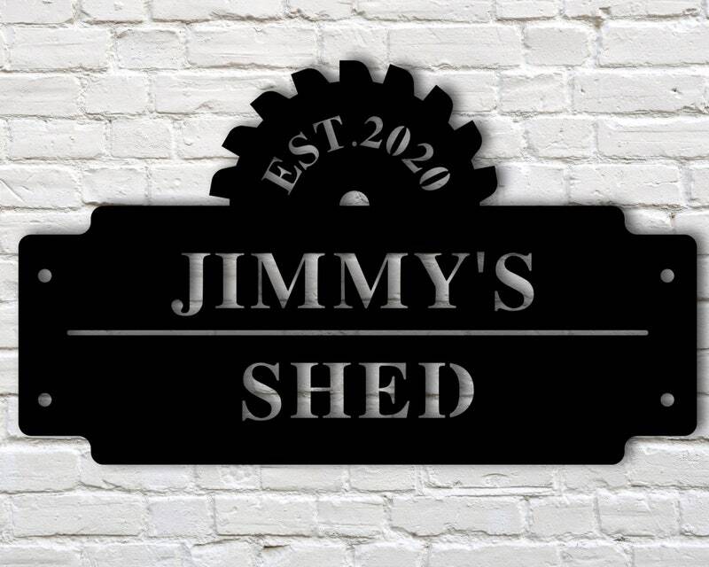 Custom Name Metal Sign for Dad's Ultimate Garage or Man Cave