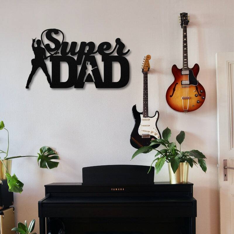 The Guitar Legend's Personalized Metal Sign Gift for Dad - Personalize Wall Art