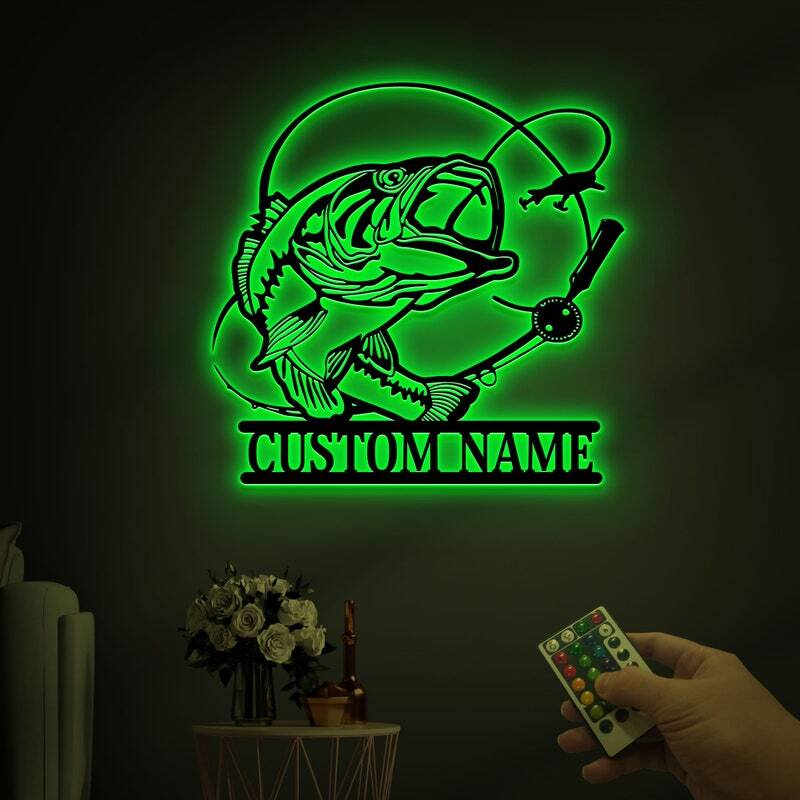 Fishing Laser Cut Metal Signs