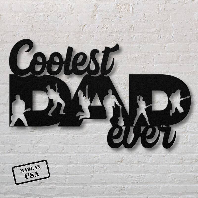 Gift Your Dad a Personalized Metal Guitar Sign for His Music Room