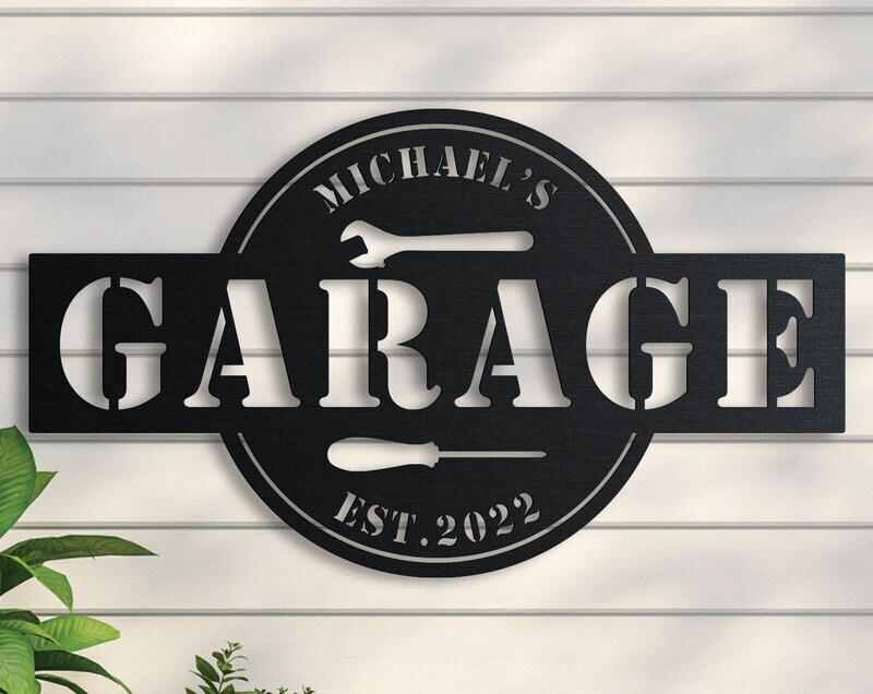 Legendary Dad's Garage Metal Sign - Custom Man Cave Art - Personalize Wall Art