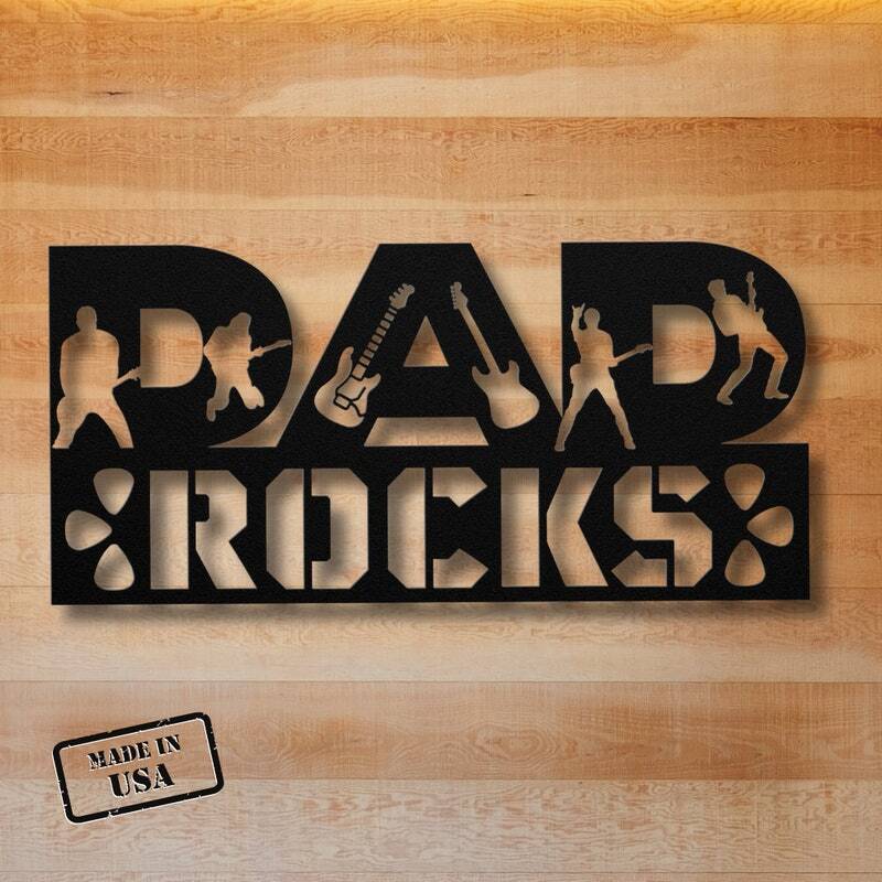 A Musician Dad's Custom Guitar Metal Sign - Unique Father's Day Gift