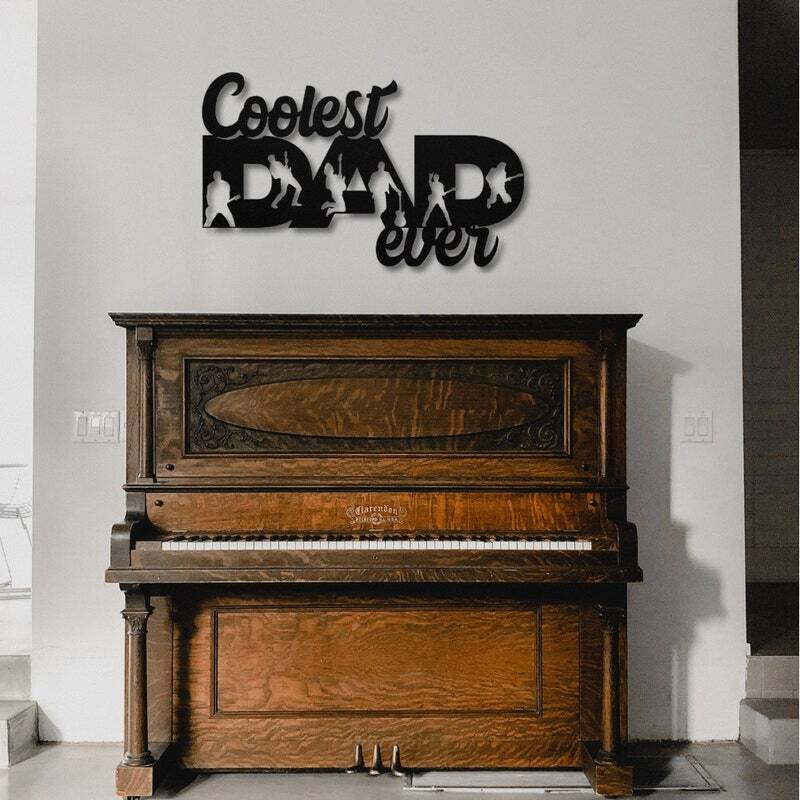 Gift Your Dad a Personalized Metal Guitar Sign for His Music Room