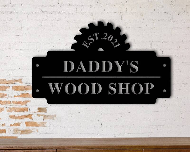 Custom Name Metal Sign for Dad's Ultimate Garage or Man Cave