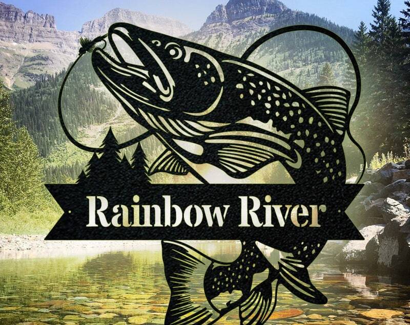 Reel Catch! Personalized Angler Bass Metal Sign for Dad - Personalize Wall Art