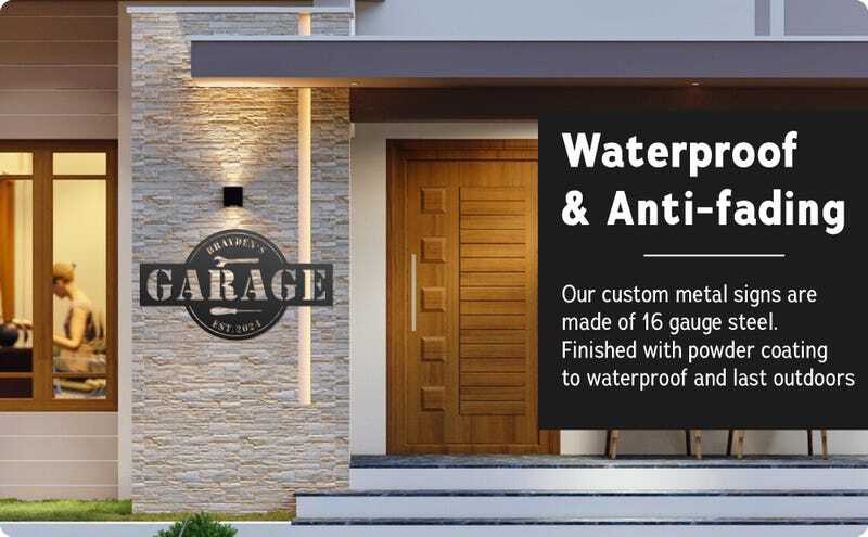 Legendary Dad's Garage Metal Sign - Custom Man Cave Art