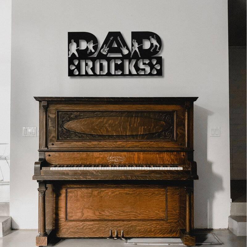 A Musician Dad's Custom Guitar Metal Sign - Unique Father's Day Gift