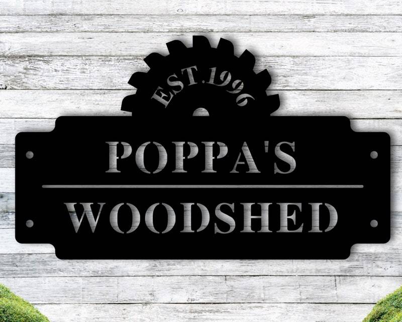 Custom Name Metal Sign for Dad's Ultimate Garage or Man Cave
