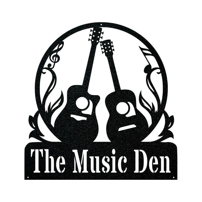 Custom Guitar Metal Sign Gift for Dad Musician Lovers - Personalize Wall Art