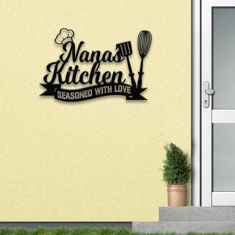Glowing Grandma's Kitchen Metal Wall Art - Farmhouse LED Sign