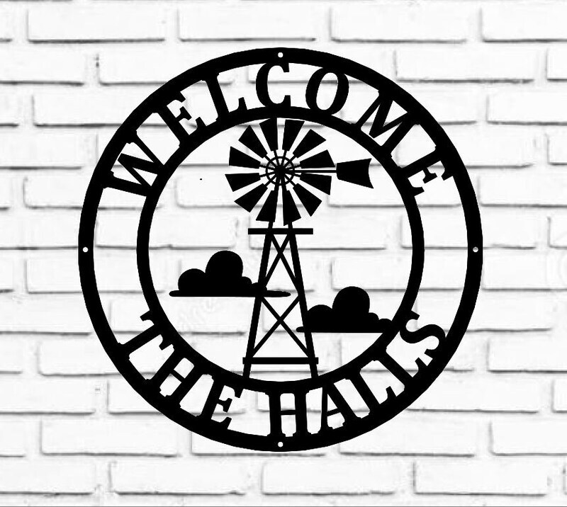 Engrave Your Legacy - Personalized Windmill Family Metal Sign