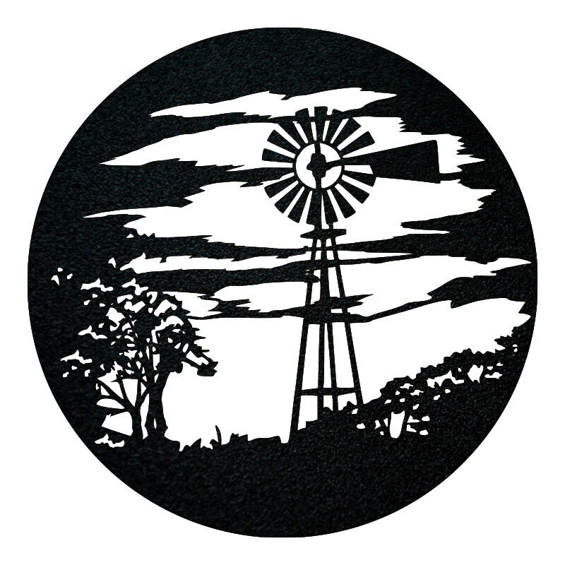 Charming Windmill Metal Sign - Rustic Farmhouse Wall Decor