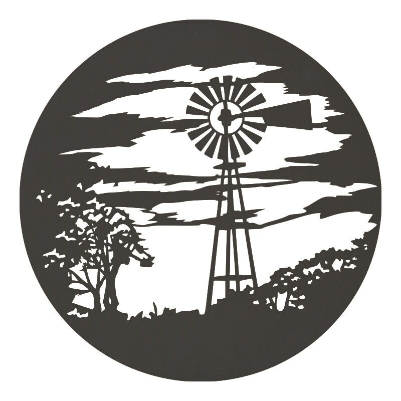 Charming Windmill Metal Sign - Rustic Farmhouse Wall Decor