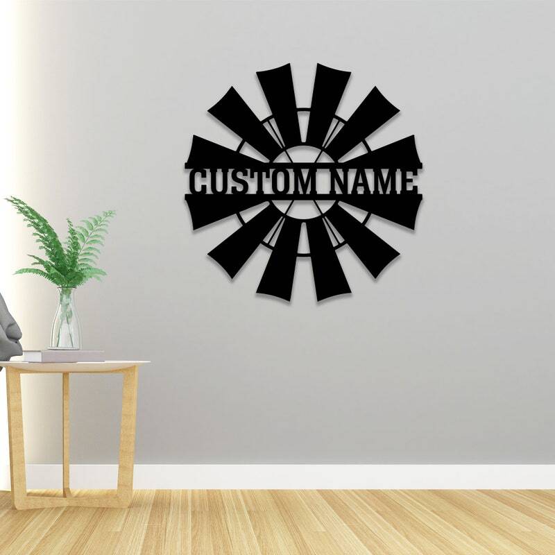 Rustic Charm - Personalized Windmill Metal Sign Farmhouse Gift