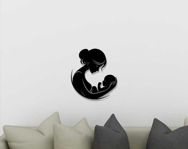 Love's Embrace - Custom Mother & Child Metal Sign for Family