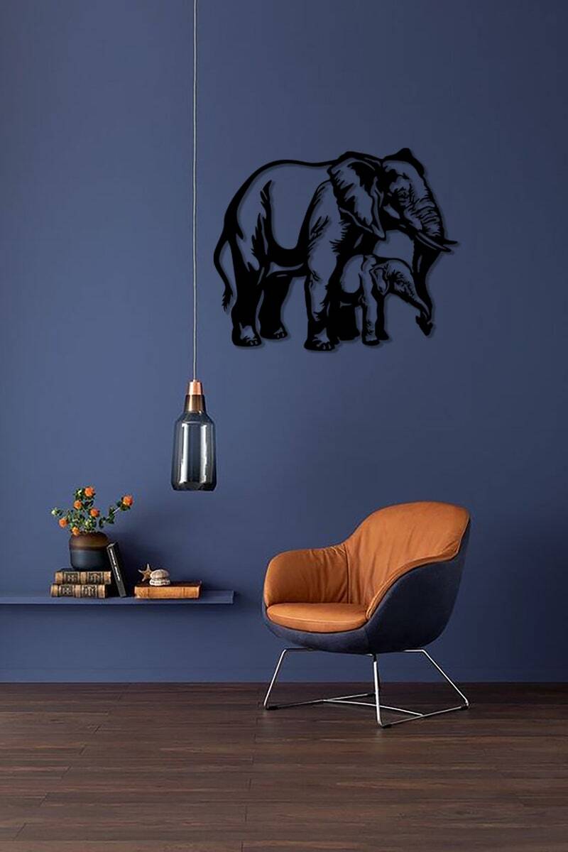 Cherished Elephant Family Nursery Safari Metal Sign