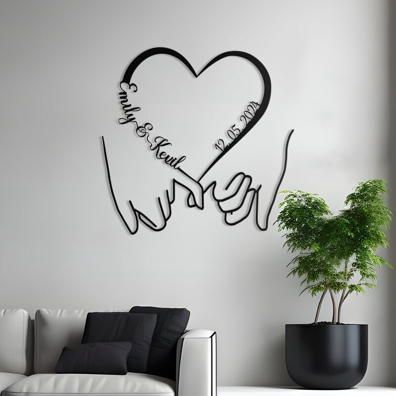A Lasting Love - Engraved Metal Sign for Wedding & Anniversary