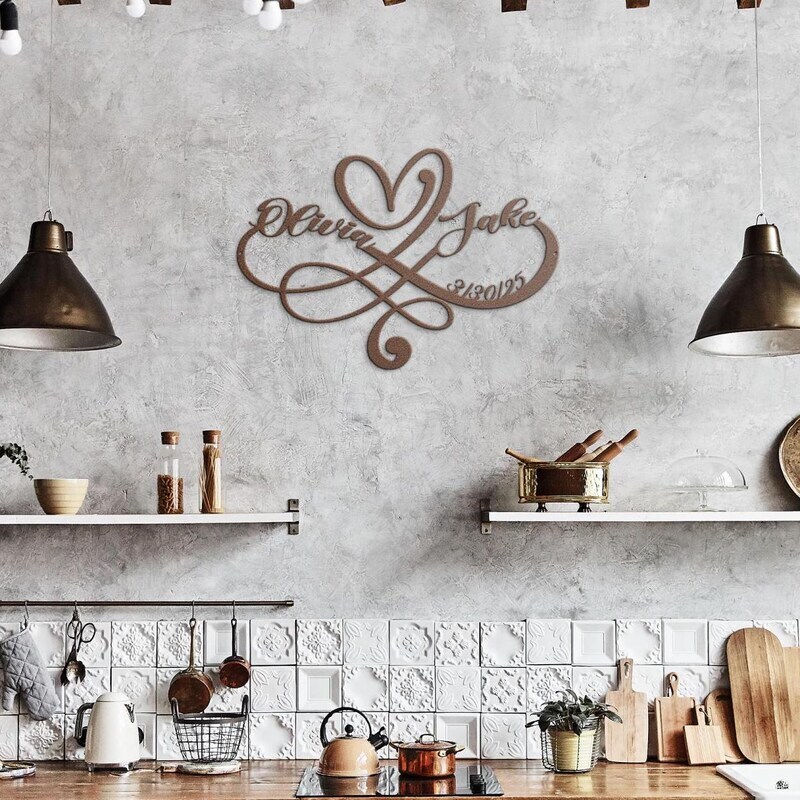 Engraved Metal Sign - Your Forever Date Infinity Wall Art